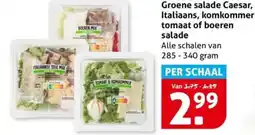 Hoogvliet Groene salade Caesar, Italiaans, komkommer tomaat of boeren salade aanbieding