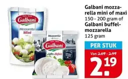 Hoogvliet Galbani mozza rella mini of maxi of Galbani buffel- mozzarella aanbieding