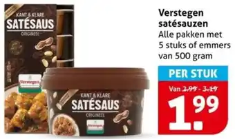 Hoogvliet Verstegen satésauzen aanbieding