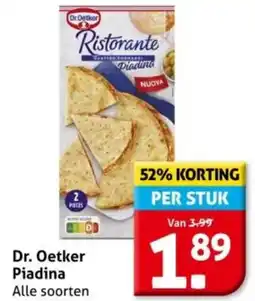 Hoogvliet Dr. Oetker Piadina aanbieding
