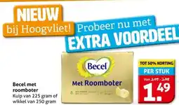 Hoogvliet Becel met roomboter aanbieding