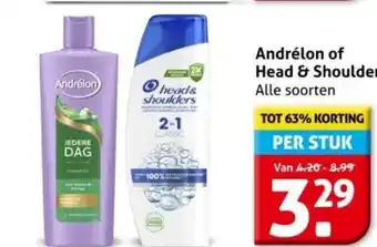 Hoogvliet Andrélon of Head & Shoulders aanbieding