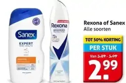 Hoogvliet Rexona of Sanex aanbieding