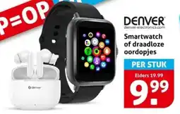 Hoogvliet Denver Smartwatch of draadloze aanbieding