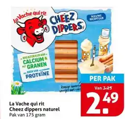 Hoogvliet La Vache qui rit Cheez dippers naturel aanbieding