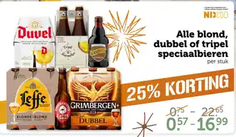 Coop Blond, Dubbel of Tripel speciaalbieren aanbieding