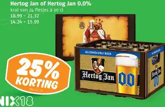 Poiesz Hertog Jan of Hertog Jan 0.0% aanbieding
