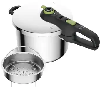 Coolblue Tefal Secure 5 Trendy Snelkookpan 6 Liter + stoommandje aanbieding
