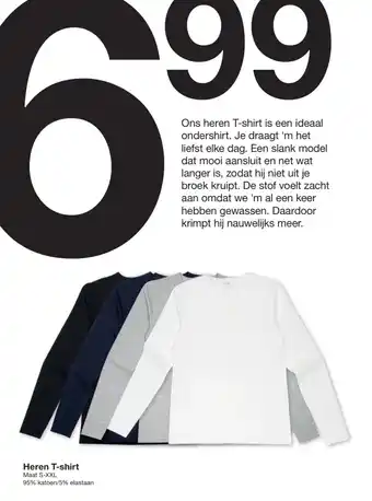 Zeeman Heren T-shirt aanbieding