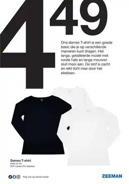 Zeeman Dames T-shirt aanbieding