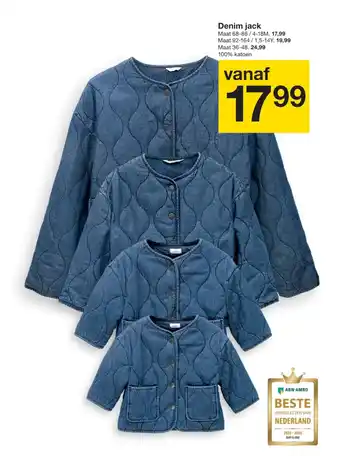 Zeeman Denim jack aanbieding