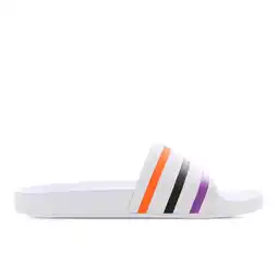 Foot Locker Adidas adilette Sneakers Heren - Wit - Maat 42 2/3 - Synthetisch aanbieding