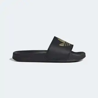 Foot Locker Adidas adilette Sneakers Dames - Zwart - Maat 38 2/3 - Plastic aanbieding