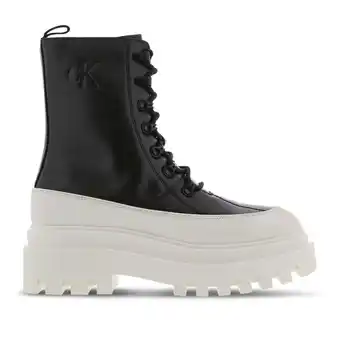 Foot Locker Calvin Klein Flatform Lace Up Sneakers Dames - Zwart - Maat 36 - Leer aanbieding