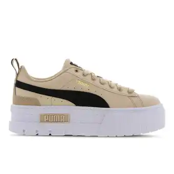 Foot Locker Puma Mayze Kindersneakers - Beige - Maat 35.5 - Leer aanbieding