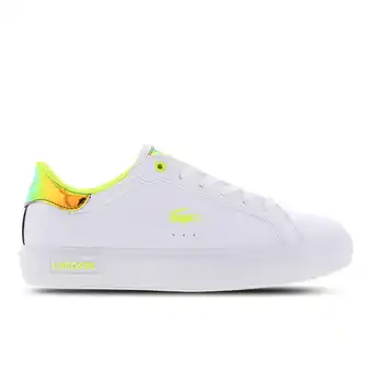 Foot Locker Lacoste Powercourt Kindersneakers - Wit - Maat 35.5 - Leer aanbieding