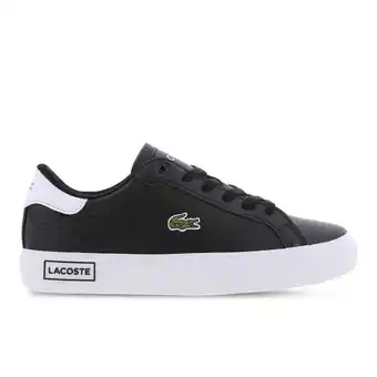 Foot Locker Lacoste Powercourt Kindersneakers - Zwart - Maat 35.5 - Leer aanbieding