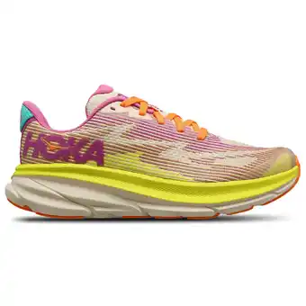 Foot Locker Hoka Clifton 9 Kindersneakers - Beige - Maat 36 2/3 - Mesh/Synthetisch aanbieding