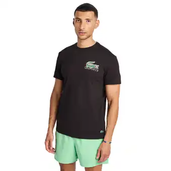 Foot Locker Lacoste Big Croc Graphic T-shirts Heren - Zwart - Maat XS - Katoen Jersey aanbieding