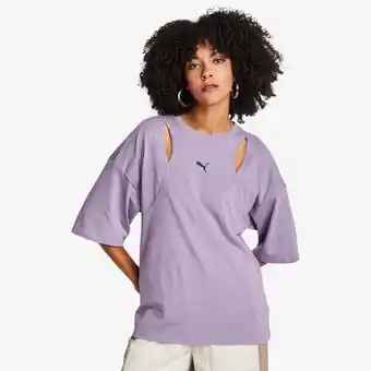 Foot Locker Puma Dare To Cut Out T-shirts Dames - Paars - Maat S - Katoen Jersey aanbieding