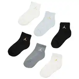 Foot Locker Jordan Kids Ankle 6 Pack Sokken Unisex - Grijs - Maat 27 - 30 aanbieding