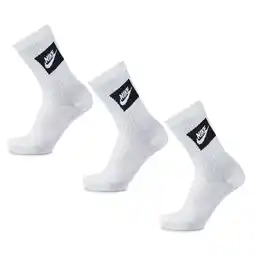 Foot Locker Nike Essential Crew 3pk Sokken Unisex - Wit - Maat 42 - 46 - Katoen aanbieding