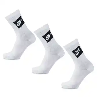 Foot Locker Nike Essential Crew 3pk Sokken Unisex - Wit - Maat 42 - 46 - Katoen aanbieding