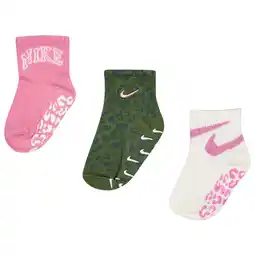 Foot Locker Nike Kids Ankle No Slip 3 Pack Sokken Unisex - Roze - Maat 1 - 2 YEARS aanbieding