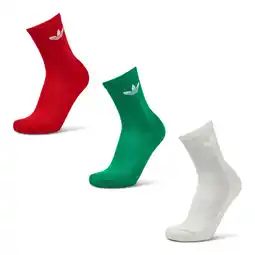 Foot Locker Adidas Solid Crew 3 Pack Sokken Unisex - Wit - Maat 34-36 aanbieding