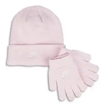 Foot Locker Nike Kids Beanie/glove Set Winter mutzen Unisex - Roze - Maat Kids - One Size - Katoen aanbieding