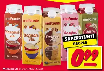 Nettorama Melkunie vla alle varianten, literpak aanbieding