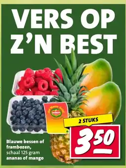 Nettorama Blauwe bessen of frambozen ananas of mango aanbieding