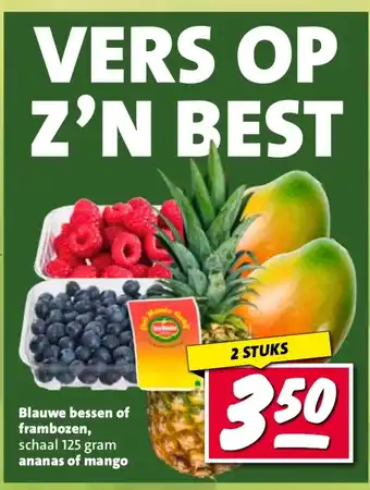 Nettorama Blauwe bessen of frambozen ananas of mango aanbieding