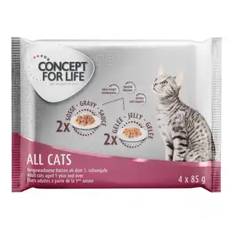 Zooplus Concept for Life Probeerpakket 4 x 85 g - All Cats aanbieding