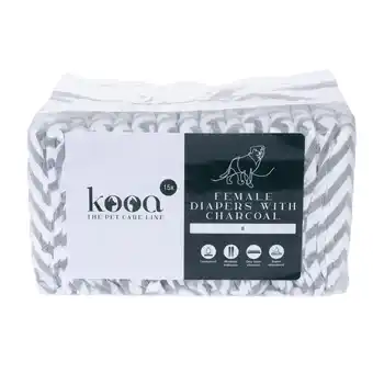 Zooplus kooa vrouwelijke hondenluiers met houtskool - maat: S aanbieding