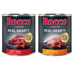 Zooplus 24x800g Real Hearts 2 verschillende smaken Rocco Hondenvoer aanbieding