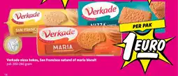 Nettorama Verkade nizza kokos, San Francisco naturel of maria biscuit aanbieding