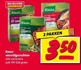 Nettorama Knorr wereldgerechten aanbieding