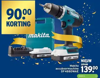 GAMMA Makita accuboormachine DF488DWAE aanbieding