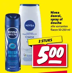 Nettorama Nivea deorol, spray of douche aanbieding