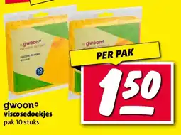 Nettorama Gwoon viscosedoekjes aanbieding