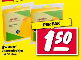 Nettorama Gwoon viscosedoekjes aanbieding