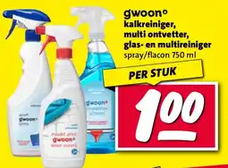 Nettorama Gwoon kalkreiniger, multi ontvetter, glas- en multireiniger aanbieding
