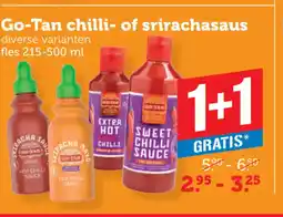 Coop Go-Tan chilli- of srirachasaus aanbieding