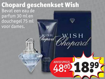 Kruidvat Chopard geschenkset Wish aanbieding