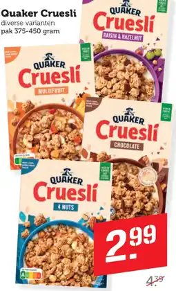 Coop Quaker Cruesli aanbieding