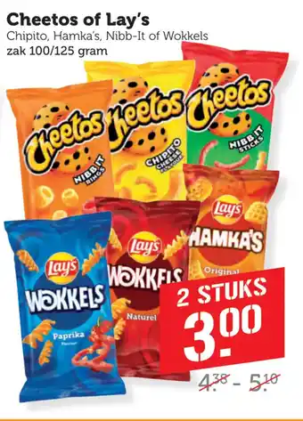 Coop Cheetos of Lay's aanbieding