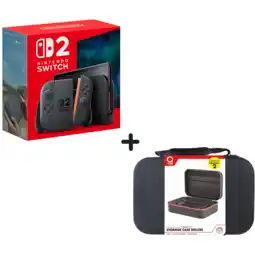 MediaMarkt Nintendo Switch 2 - Spelconsole + Qware Beschermhoes Zwart Bundel 256 Gb aanbieding