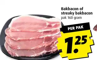 Boni Bakbacon of streaky bakbacon aanbieding