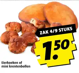 Boni Eierkoeken of mini krentenbollen aanbieding
